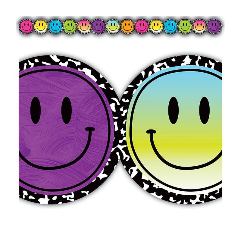 Brights 4Ever Smiley Faces Trim Die Cut Border (Pack of 10) - Border/Trimmer - Teacher Created Resources