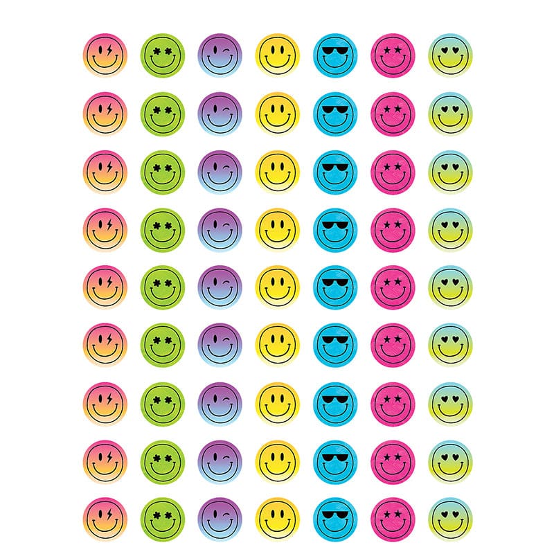 Brights 4Ever Smiley Mini Stickers (Pack of 12) - Stickers - Teacher Created Resources