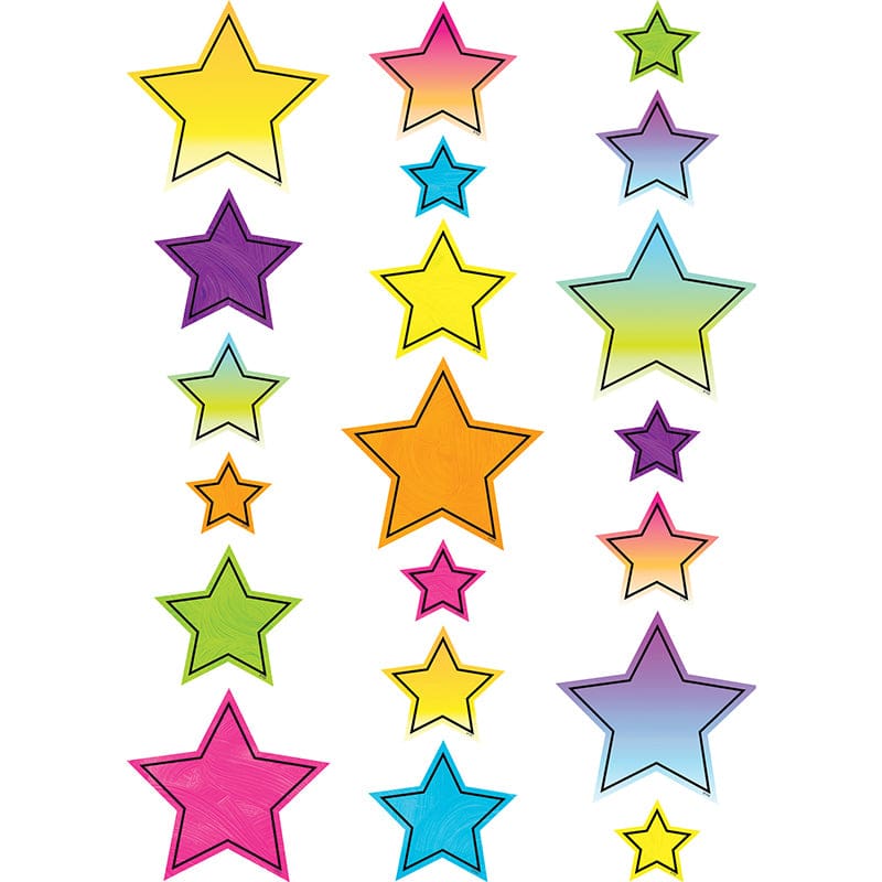 Brights 4Ever Star Accents 60Ct Assorted Sizes (Pack of 6) - Accents - Teacher Created Resources