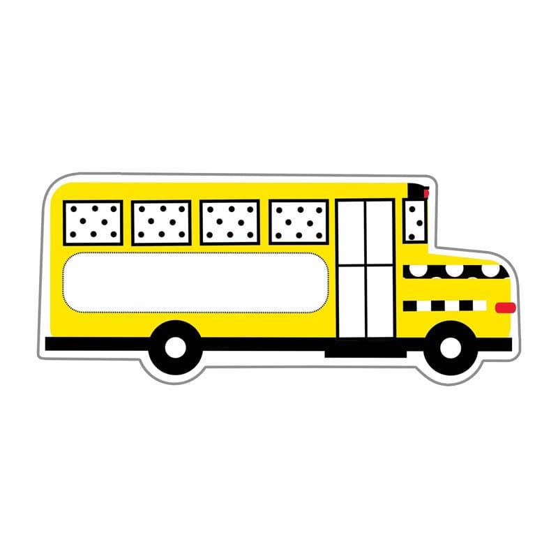 Brights School Bus Cut-Outs Black White & Stylish (Pack of 8) - Accents - Carson Dellosa Education