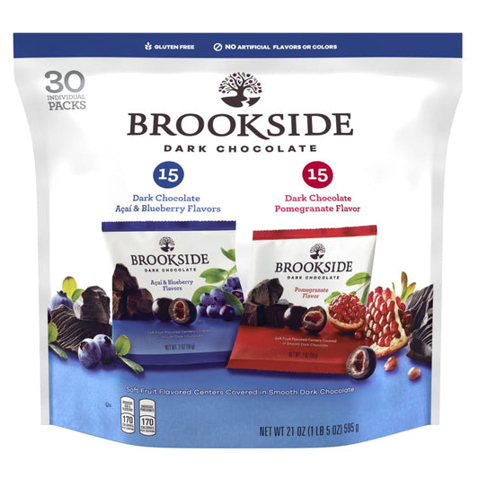 Brookside Dark Chocolate Variety Pack 30 pk./0.7 oz. - Brookside
