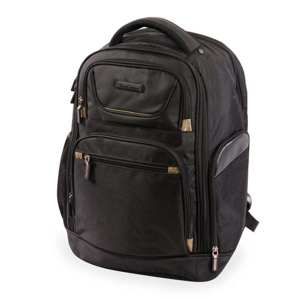 Brookstone Hayes 18 Business Laptop Backpack - Black/Gold - Luggage & Travel Accessories - Brookstone