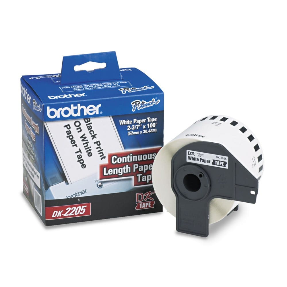Brother Genuine Continuous Paper Label Roll DK-2205 2.4in. x 100ft. 1 roll - Labels & Label Makers - Brother