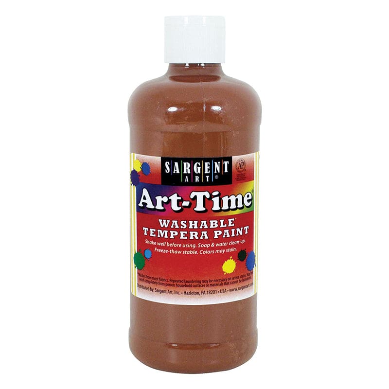 Brown Art-Time Washable Paint 16 Oz (Pack of 12) - Paint - Sargent Art Inc.