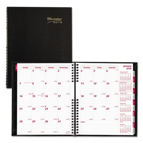 Brownline Coilpro 14-month Ruled Monthly Planner 11 X 8.5 Black Cover 14-month (dec To Jan): 2022 To 2024 - School Supplies - Brownline®