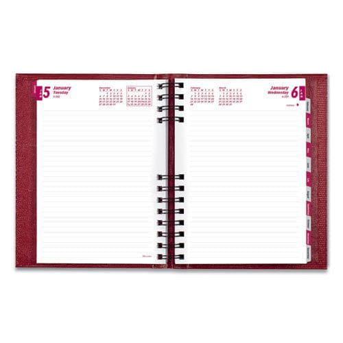 Brownline Coilpro Ruled Daily Planner 8.25 X 5.75 Red Cover 12-month (jan To Dec): 2023 - School Supplies - Brownline®