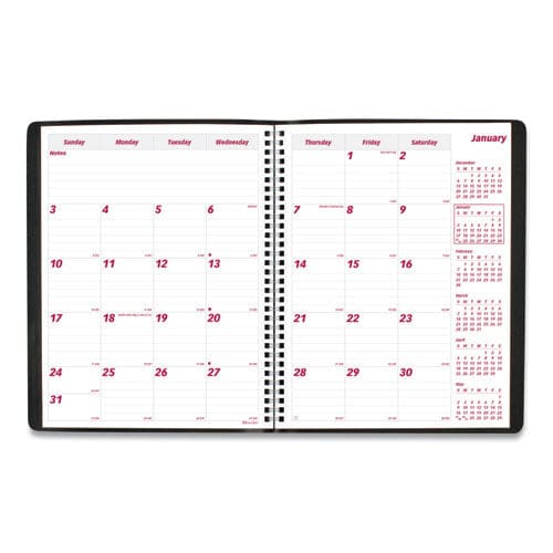 Brownline Essential Collection 14-month Ruled Monthly Planner 11 X 8.5 Black Cover 14-month (dec To Jan): 2022 To 2024 - School Supplies -