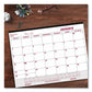 Brownline Monthly Desk Pad Calendar 22 X 17 White/burgundy Sheets Black Binding Clear Corners 12-month (jan To Dec): 2023 - School Supplies