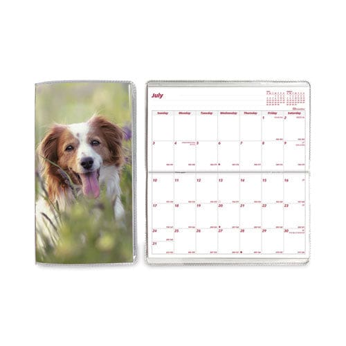 Brownline Monthly Pocket Planners Dog Artwork 6.5 X 3.5 Multicolor Cover 18-month (jul To Dec): 2022 To 2023 - School Supplies - Brownline®