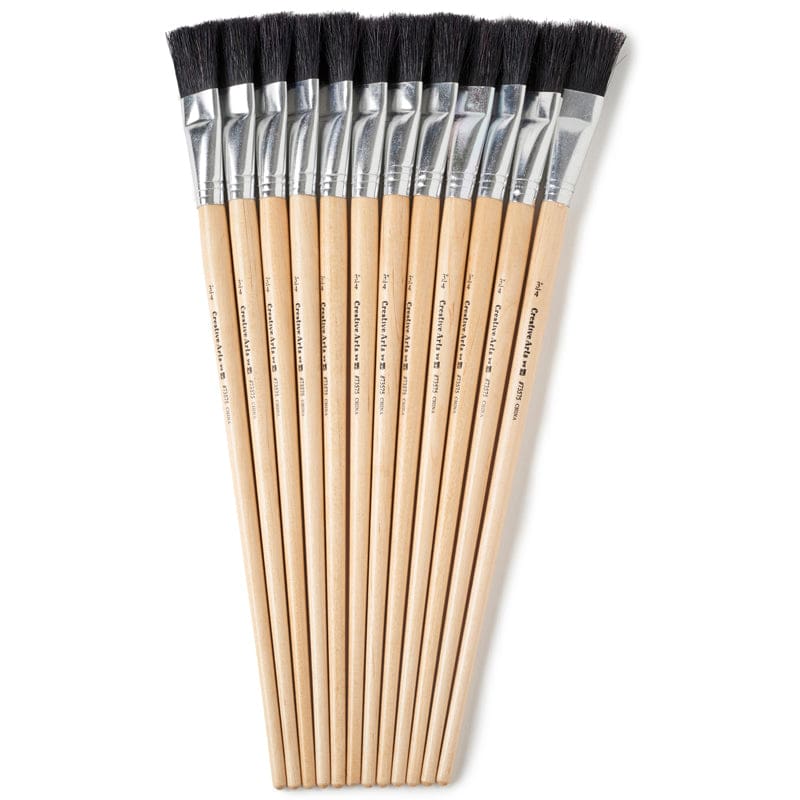 Brushes Easel Flat 3/4In Bristle 12Ct (Pack of 6) - Paint Brushes - Charles Leonard