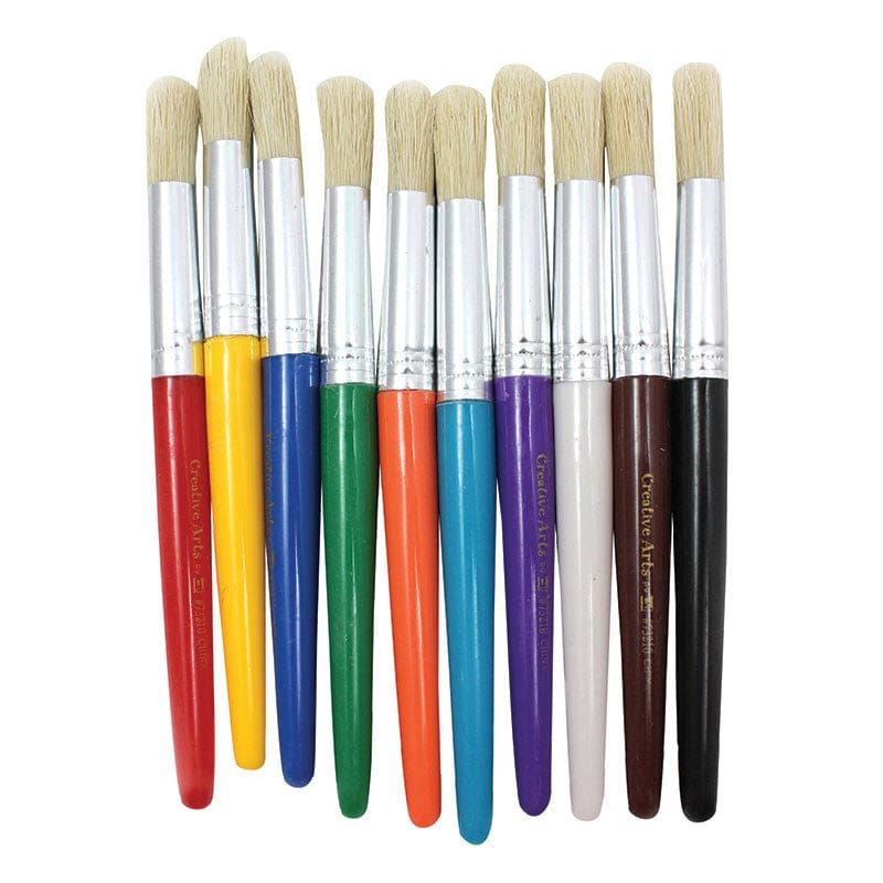 Brushes Stubby Round 10 Set (Pack of 6) - Paint Brushes - Charles Leonard