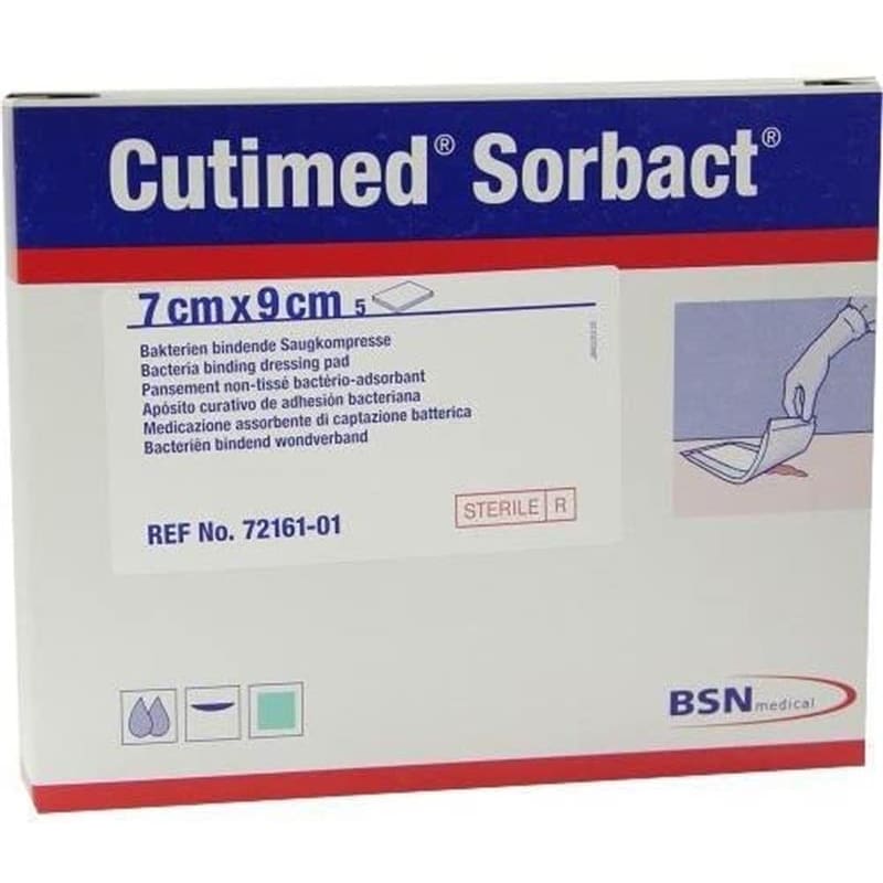 BSN Medical Cutimed Sorbact Dressing Pads 7X9Cm Box of 5 - Wound Care >> Basic Wound Care >> Antimicrobial - BSN Medical