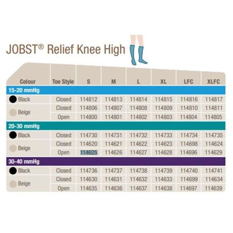 BSN Medical Jobst Relief 20-30Mmhg Sm Beige Pair - Apparel >> Stockings and Socks - BSN Medical