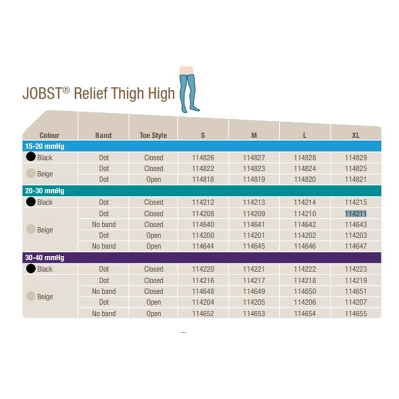 BSN Medical Jobst Thigh Hi Xl 20-30Mmhg Beige Pair - Apparel >> Stockings and Socks - BSN Medical