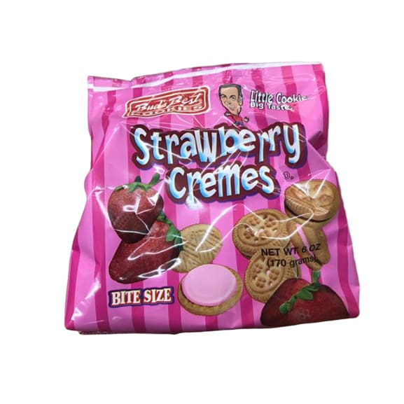 Buds Best Strawberry Cremes Bite Size Cookies, 6 oz - ShelHealth.Com