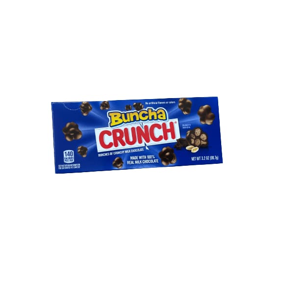 Crunch Buncha Crunch 100% Real Milk Chocolate Candy Treat, 3.2 oz Concession Box