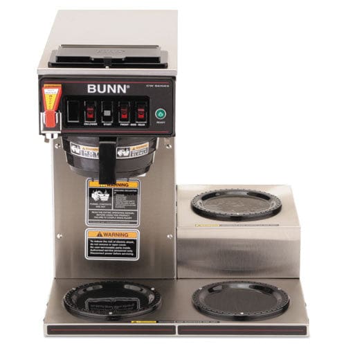 BUNN Cwtf-3 Three Burner Automatic Coffee Brewer 12-cup Black/stainless Steel - Food Service - BUNN®