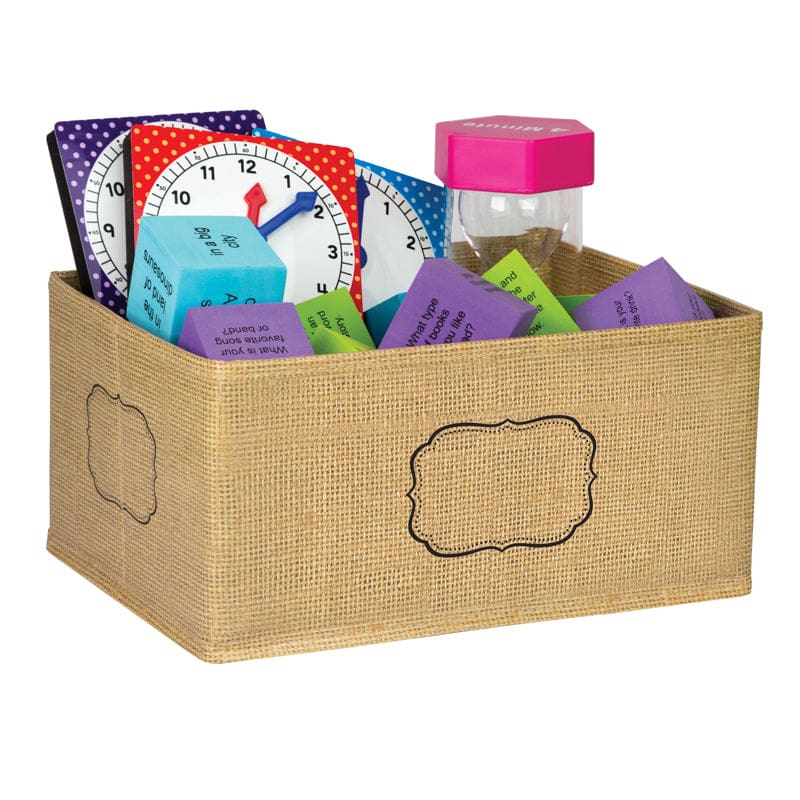 Burlap Storage Bin Small (Pack of 6) - Storage Containers - Teacher Created Resources