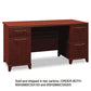Bush Enterprise Collection Double Pedestal Desk 60 X 28.63 X 29.75 Harvest Cherry (box 1 Of 2) - Furniture - Bush®