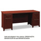 Bush Enterprise Collection Double Pedestal Desk 70.13 X 28.63 X 29.75 Harvest Cherry (box 2 Of 2) - Furniture - Bush®