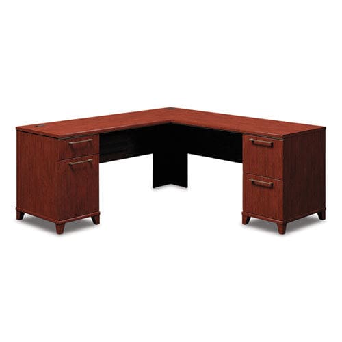 Bush Enterprise Collection Double Pedestal Desk 70.13 X 28.63 X 29.75 Mocha Cherry (box 1 Of 2) - Furniture - Bush®