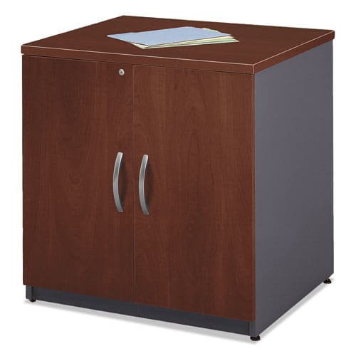Bush Series C Collection 30w Storage Cabinet Graphite Gray/hansen Cherry - Furniture - Bush®