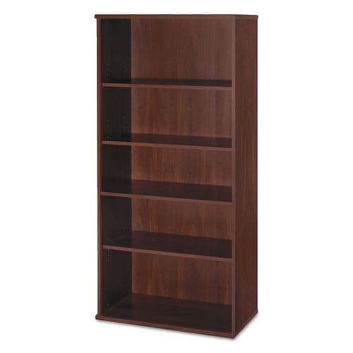 Bush Series C Collection Bookcase Five-shelf 35.63w X 15.38d X 72.78h Hansen Cherry - Furniture - Bush®