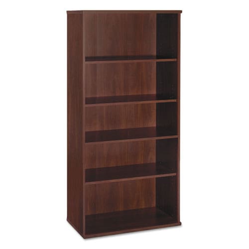 Bush Series C Collection Bookcase Five-shelf 35.63w X 15.38d X 72.78h Hansen Cherry - Furniture - Bush®
