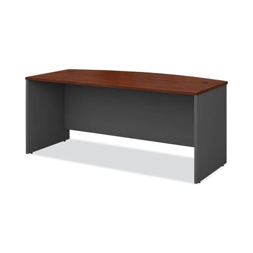 Bush Series C Collection Bow Front Desk 71.13 X 36.13 X 29.88 Hansen Cherry/graphite Gray - Furniture - Bush®