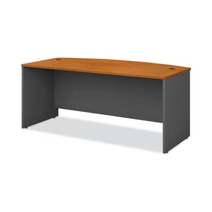 Bush Series C Collection Bow Front Desk 71.13 X 36.13 X 29.88 Natural Cherry/graphite Gray - Furniture - Bush®