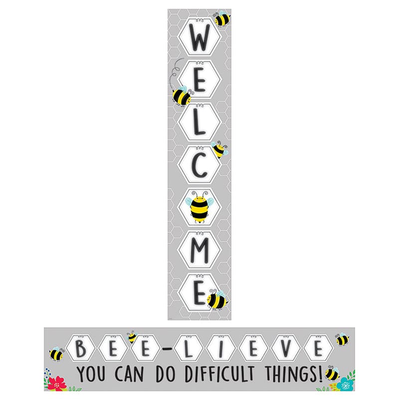 Busy Bees Double-Side Welcome Bannr (Pack of 6) - Banners - Creative Teaching Press