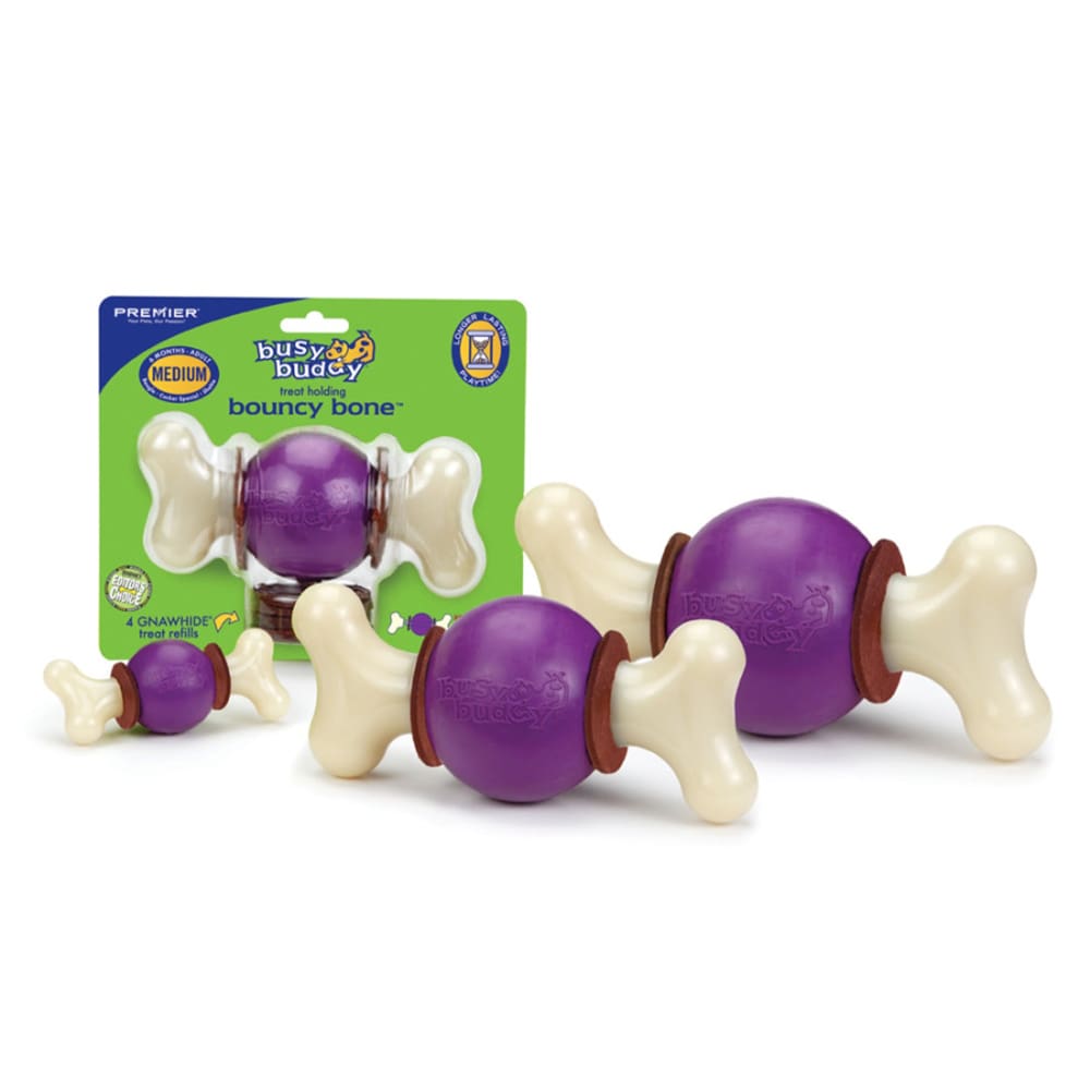 Busy Buddy Bouncy Bone Dog Chew Multi-Color Medium - Pet Supplies - Busy Buddy