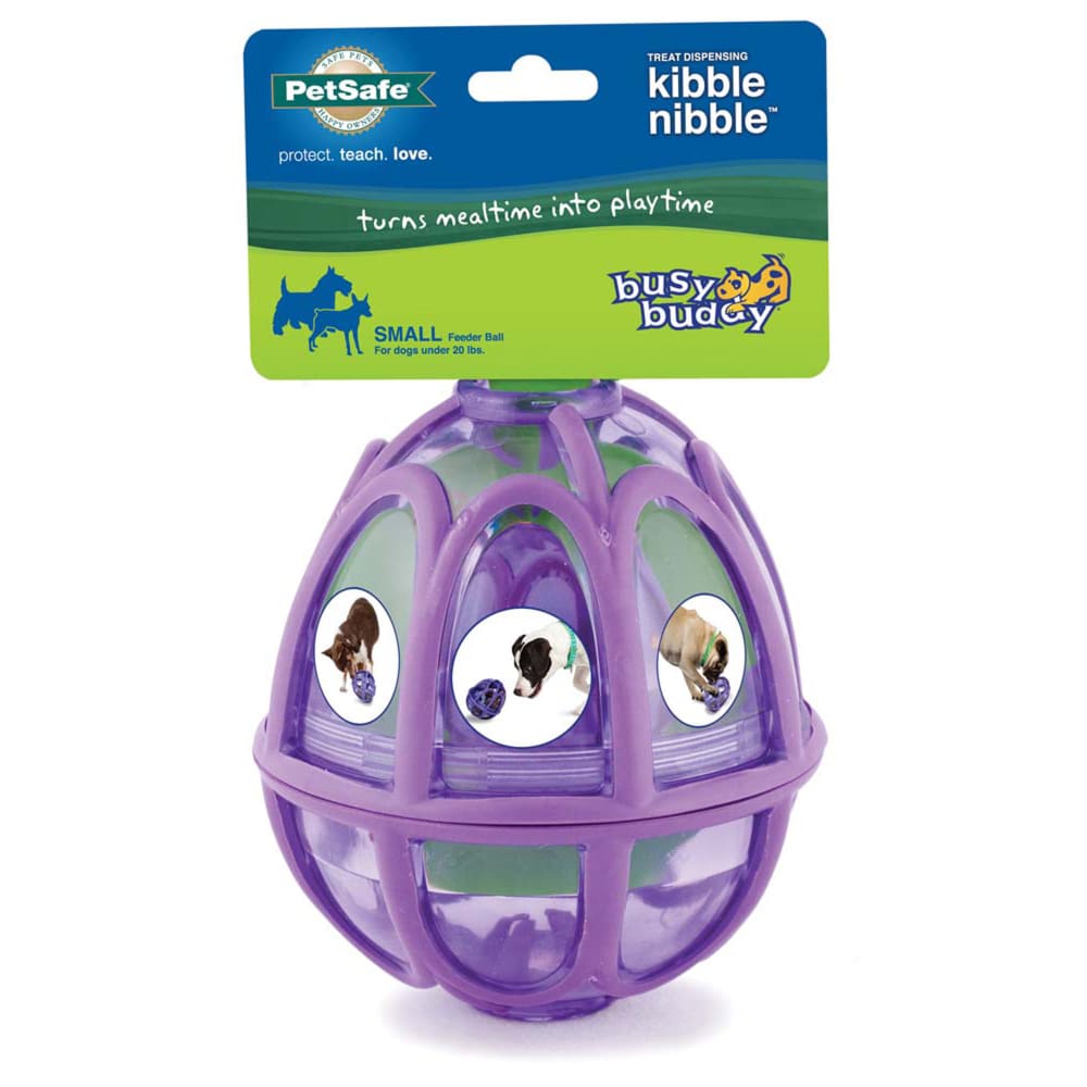 Busy Buddy Dog Toy Kibble Nibble Feeder Ball Purple Small - Pet Supplies - Busy Buddy