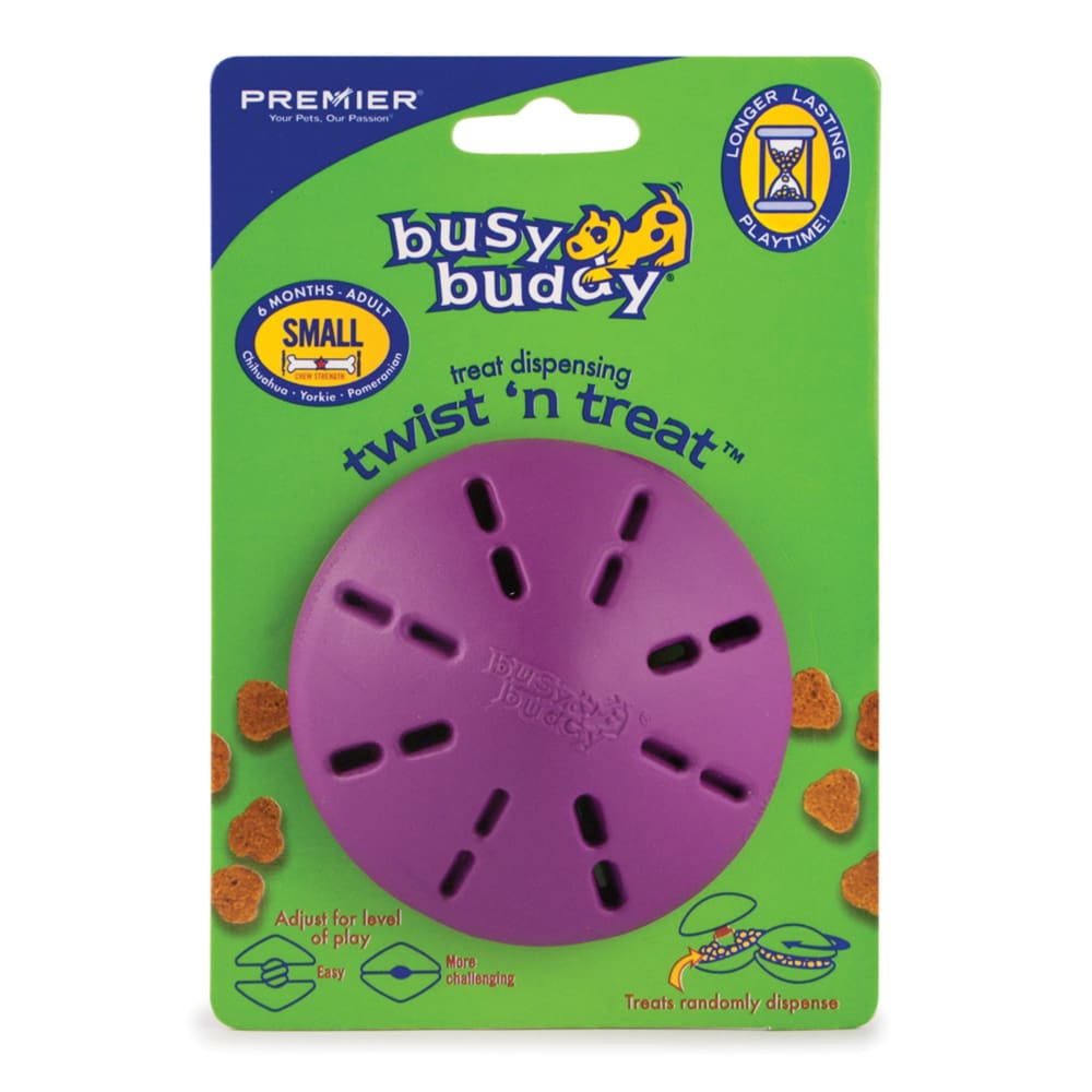 Busy Buddy Twist n Treat Toy Purple Small - Pet Supplies - Busy Buddy