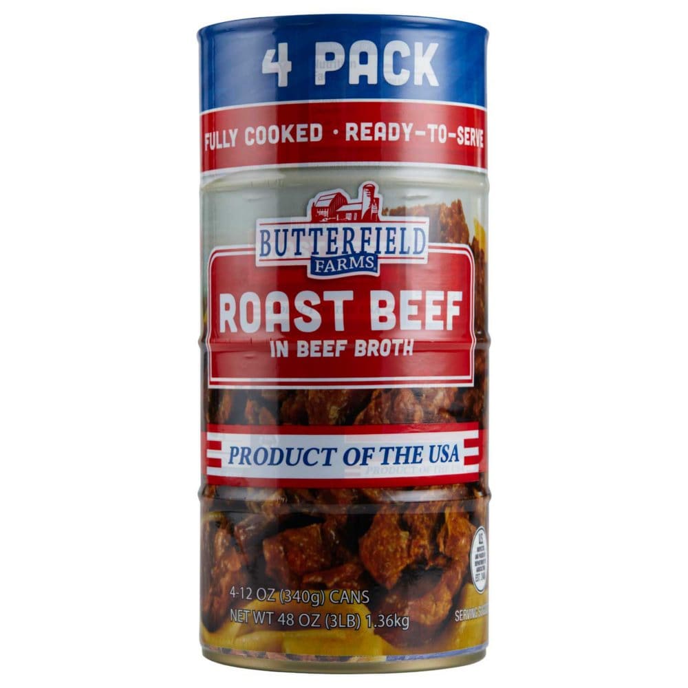 Butterfield Farms Roast Beef in Beef Broth (12 oz. 4 pk.) - Canned Foods & Goods - Butterfield Farms
