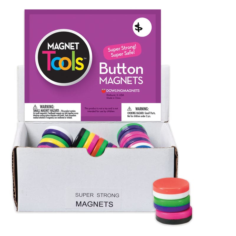 Button Magnet Display 40 Pcs - Fasteners - Dowling Magnets