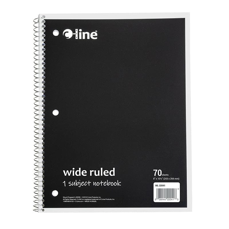 C Line Blk 1 Sub Wide Ruled Notebk 70 Page (Pack of 12) - Note Books & Pads - C-Line Products Inc