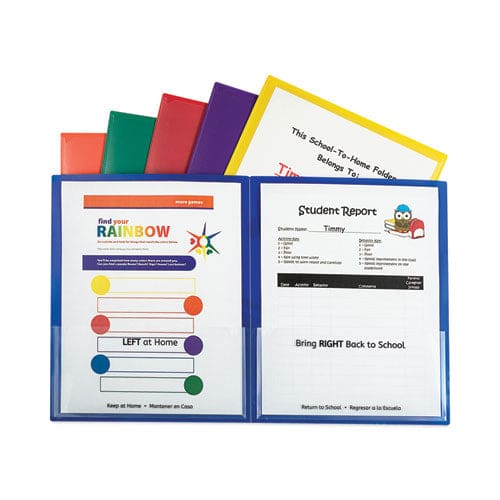 C-Line Classroom Connector Folders 11 X 8.5 Clear/assorted 6/pack - School Supplies - C-Line®