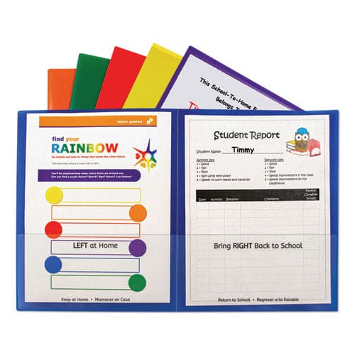 C-Line Classroom Connector Folders 11 X 8.5 Clear/assorted 6/pack - School Supplies - C-Line®