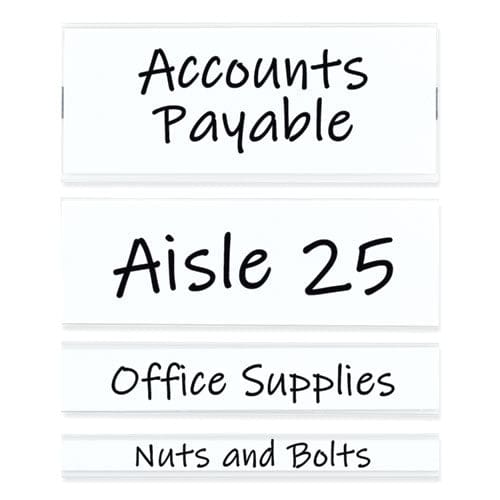 C-Line Clear Magnetic Label Holders Side Load 6 X 1 10/pack - Office - C-Line®