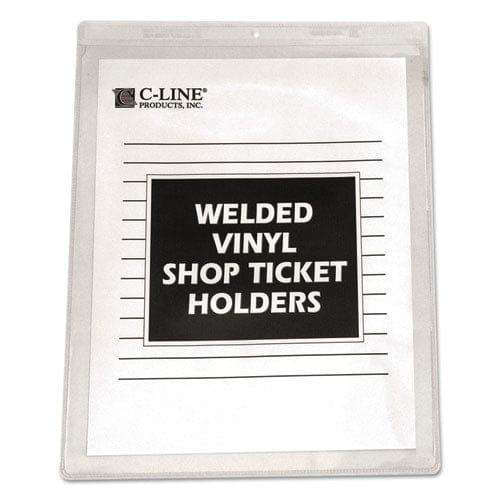 C-Line Clear Vinyl Shop Ticket Holders Both Sides Clear 15 Sheets 8.5 X 11 50/box - School Supplies - C-Line®