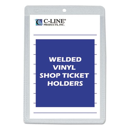 C-Line Clear Vinyl Shop Ticket Holders Both Sides Clear 25 Sheets 5 X 8 50/box - School Supplies - C-Line®