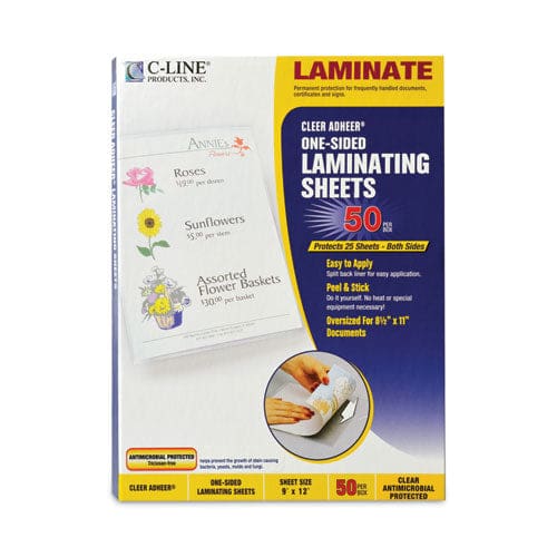C-Line Cleer Adheer Self-adhesive Laminating Film 3 Mil 9 X 12 Gloss Clear 50/box - Technology - C-Line®