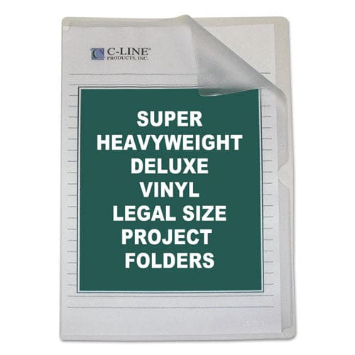 C-Line Deluxe Vinyl Project Folders Legal Size Clear 50/box - School Supplies - C-Line®