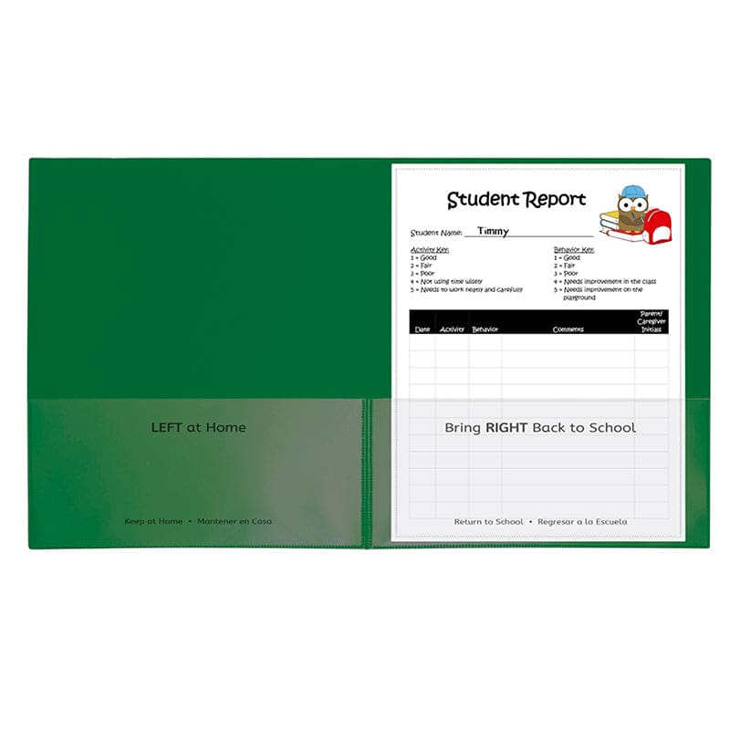 C-Line Grn 25Ct Classroom Connector School To Home Folders - Folders - C-Line Products Inc