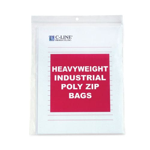 C-Line Heavyweight Industrial Poly Zip Bags 8.5 X 11 50/bx - School Supplies - C-Line®