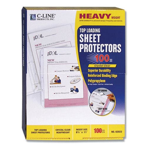 C-Line Heavyweight Polypropylene Sheet Protectors Clear 2 11 X 8.5 100/box - School Supplies - C-Line®