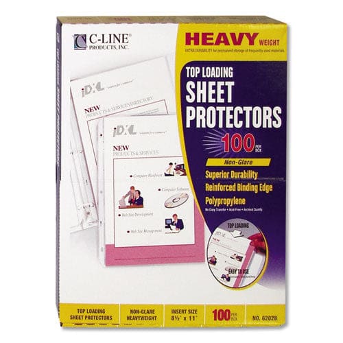 C-Line Heavyweight Polypropylene Sheet Protectors Non-glare 2 11 X 8.5 100/box - School Supplies - C-Line®