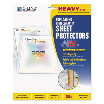 C-Line High Capacity Polypropylene Sheet Protectors Clear 50 11 X 8.5 25/bx - School Supplies - C-Line®