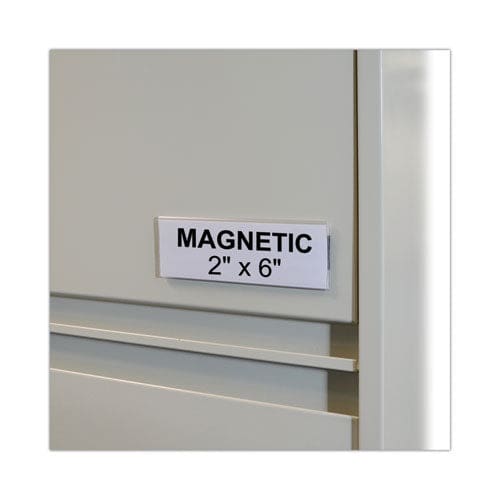 C-Line Hol-dex Magnetic Shelf/bin Label Holders Side Load 2 X 6 Clear 10/box - Office - C-Line®